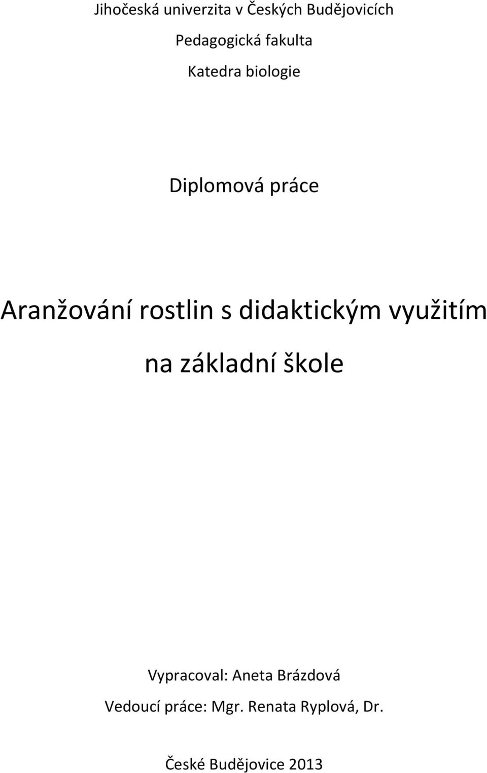 didaktickým využitím na základní škole Vypracoval: Aneta