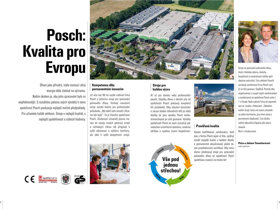 Kompetence díky permanentním inovacím Již více než 60 let vyrábí rodinná firma Posch v Leibnitzu stroje pro zpracování palivového dřeva.