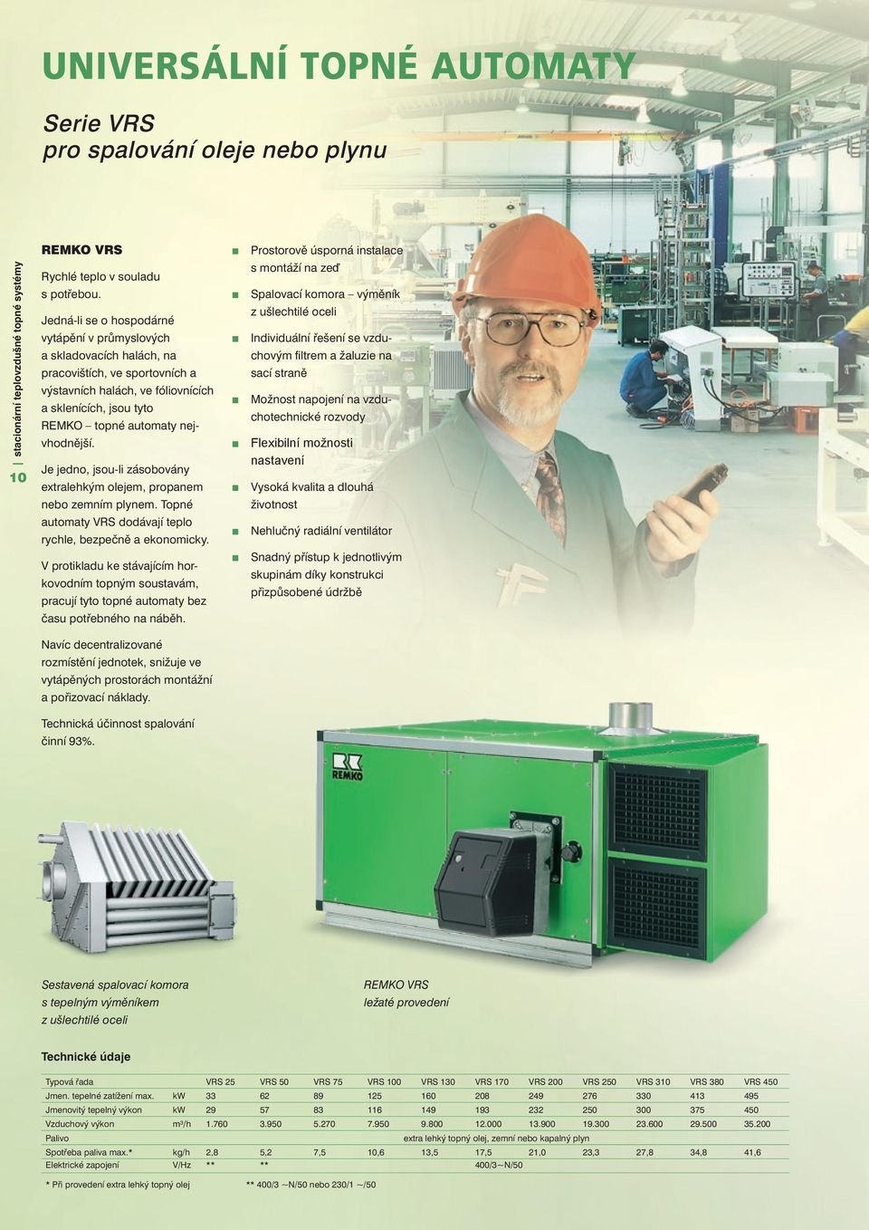 Je jedno, jsou-li zásobovány extralehkým olejem, propanem nebo zemním plynem. Topné automaty VRS dodávají teplo rychle, bezpečně a ekonomicky.