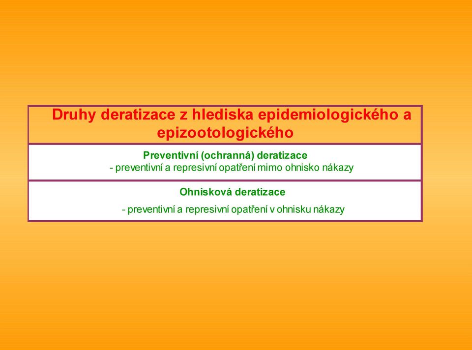 preventivní a represivní opatření mimo ohnisko nákazy