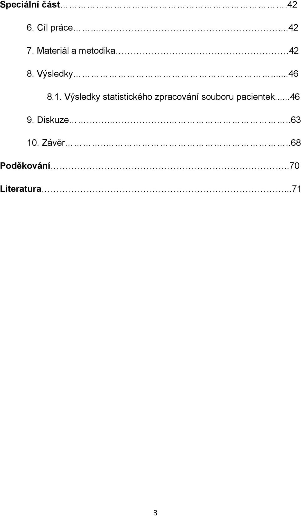 . Výsledky statistického zpracování souboru