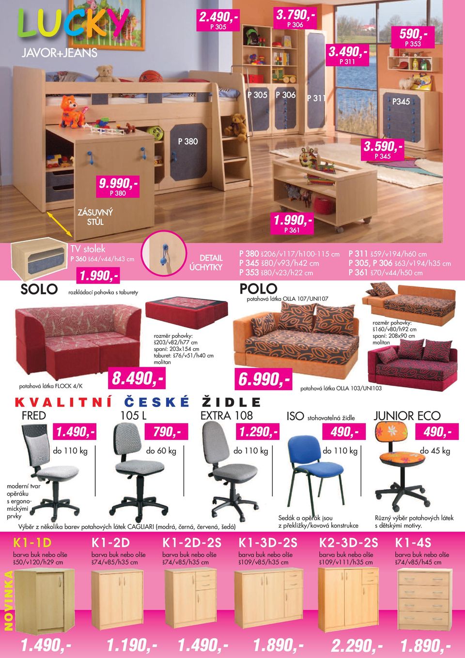 990,- P 361 SOLO TV stolek P 360 š64/v44/h43 cm 1.