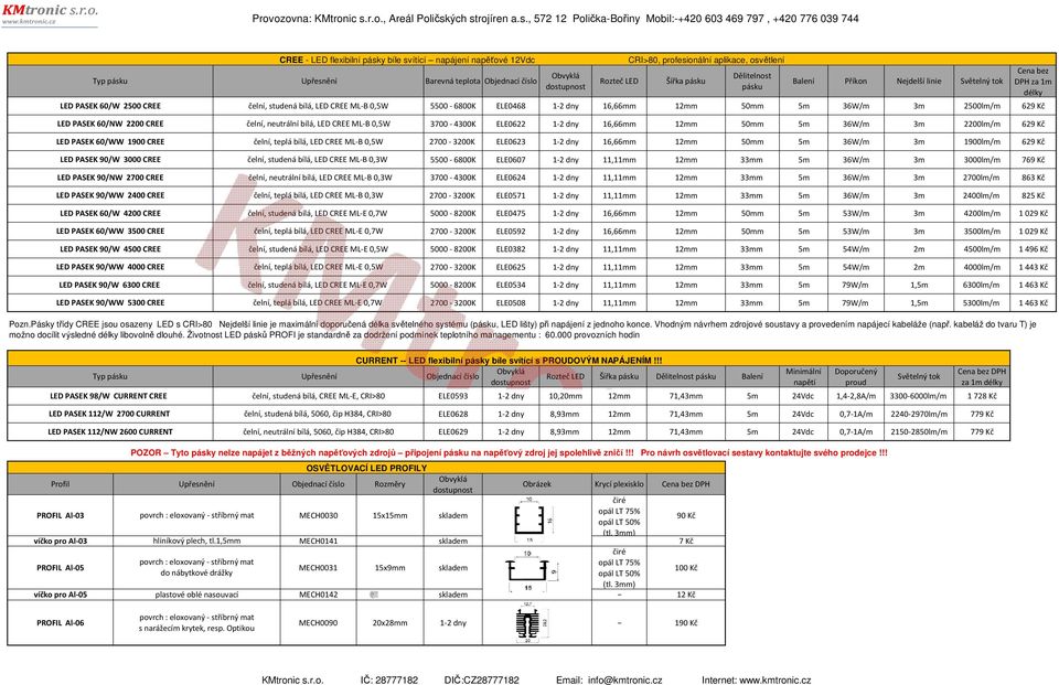 PASEK 60/WW 1900 CREE LED PASEK 90/W 3000 CREE LED PASEK 90/NW 2700 CREE LED PASEK 90/WW 2400 CREE LED PASEK 60/W 4200 CREE LED PASEK 60/WW 3500 CREE LED PASEK 90/W 4500 CREE LED PASEK 90/WW 4000