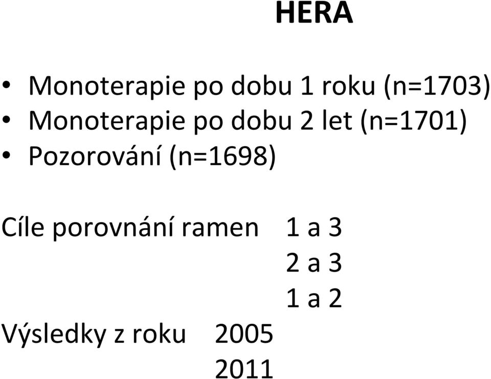 (n=1701) Pozorování (n=1698) Cíle