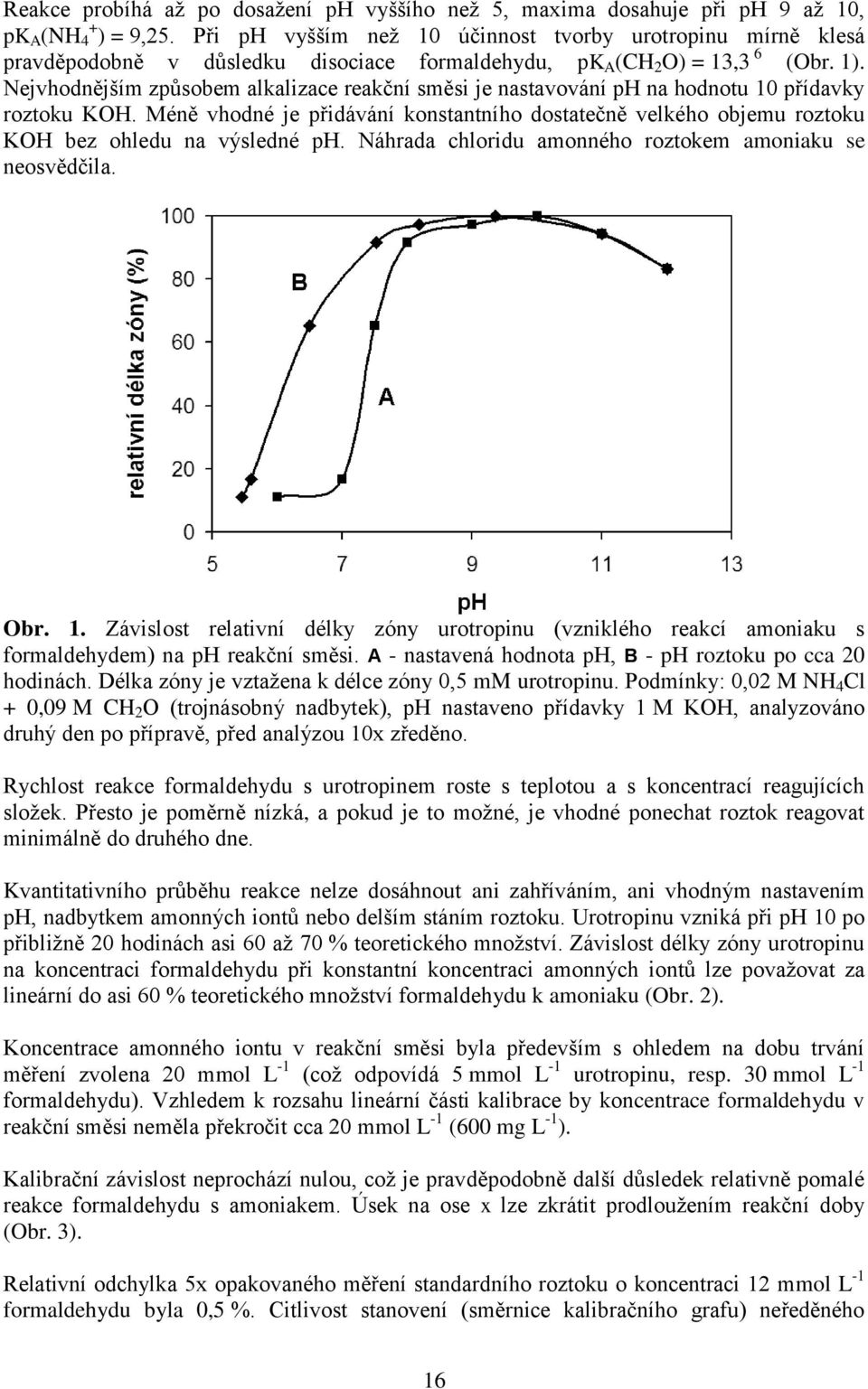 Nejvhodnějším způsobem alkalizace reakční směsi je nastavování ph na hodnotu 10 přídavky roztoku KOH.