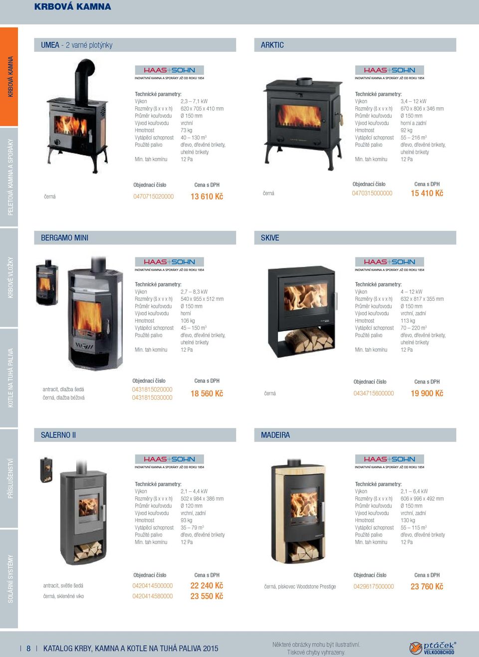 PŘÍSLUŠENSTVÍ KOTLE NA TUHÁ PALIVA 2,7 8,3 kw Rozměry (š x v x h) 540 x 955 x 512 mm Vývod kouřovodu horní Hmotnost 106 kg Vytápěcí schopnost 45 150 m 3, antracit, dlažba šedá 0431815020000 černá,