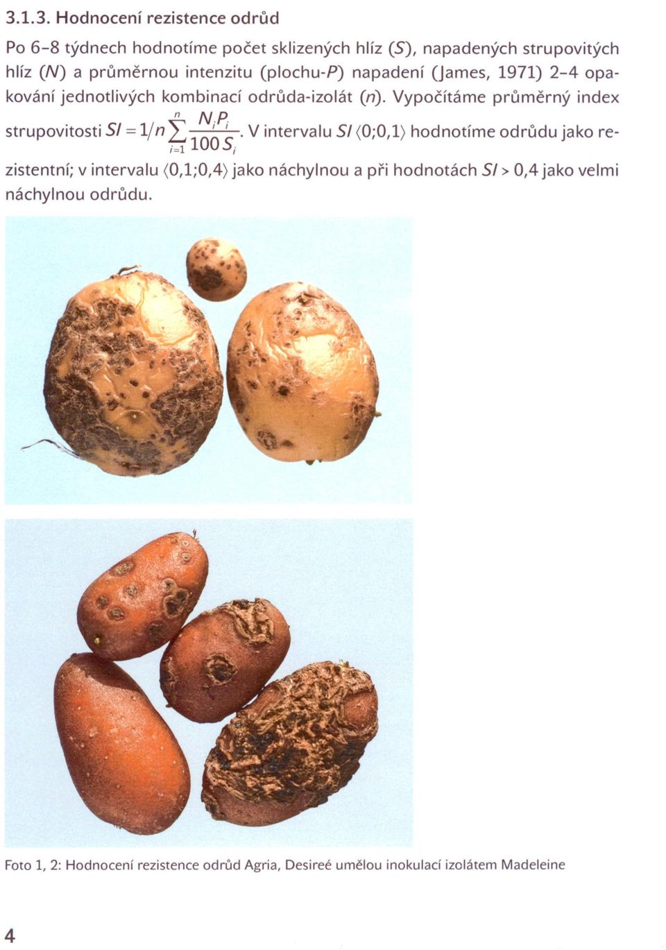 Vypocítáme prumerný index strupovitosti SI = 1/ n ~ N.