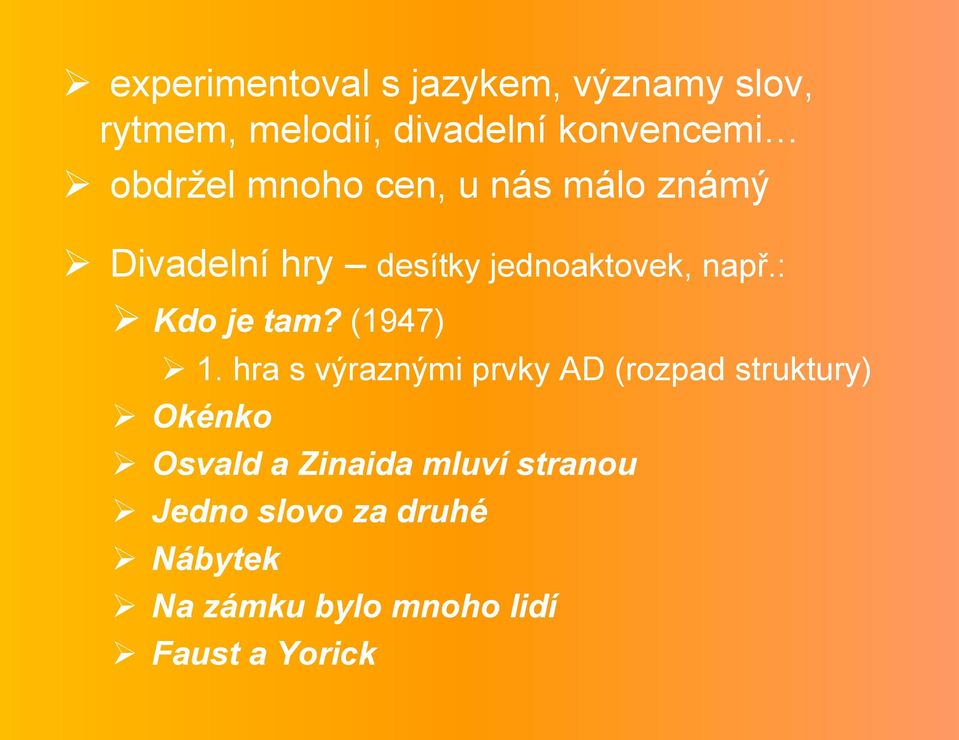 : Kdo je tam? (1947) 1.