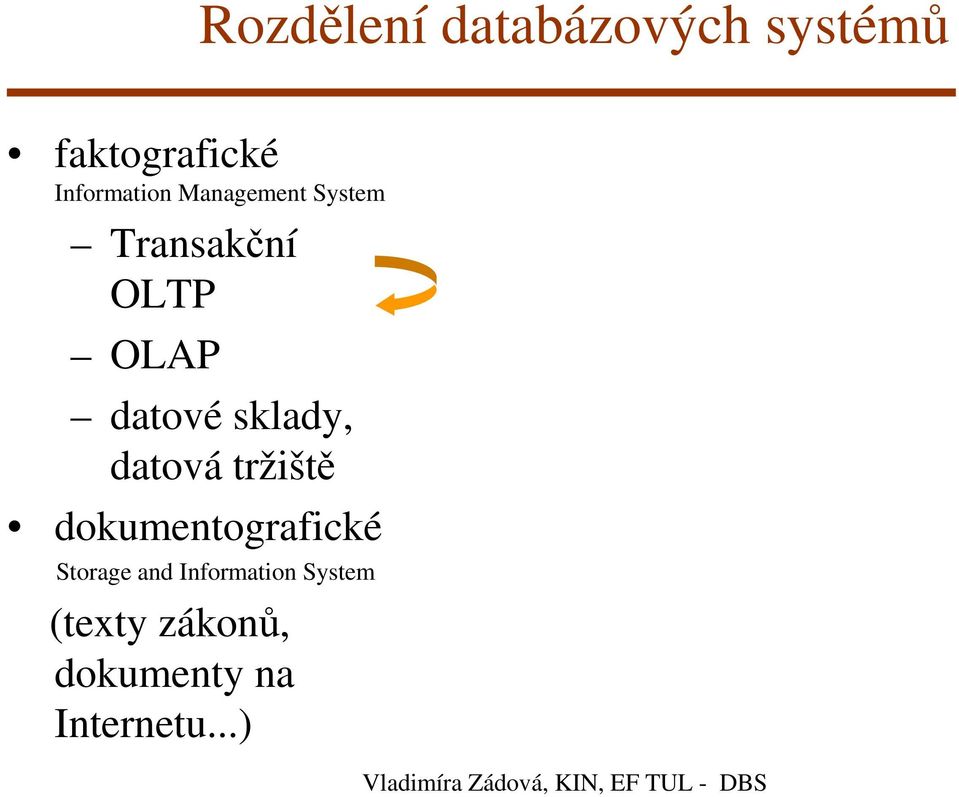 Storage and Information System (texty zákonů, dokumenty na Internetu.