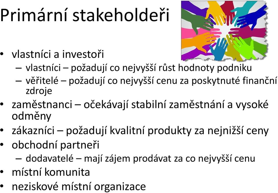 zaměstnání a vysoké odměny zákazníci požadují kvalitní produkty za nejnižší ceny obchodní