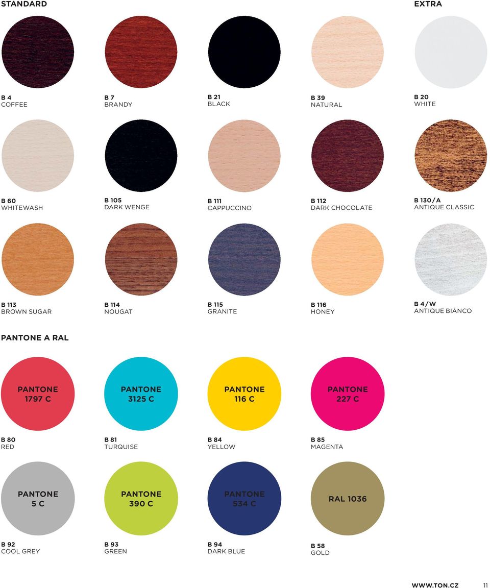 ANTIQUE BIANCO PANTONE A RAL PANTONE 1797 C B 80 RED PANTONE C B 81 TURQUISE PANTONE 5C B 9 COOL GREY PANTONE 390 C