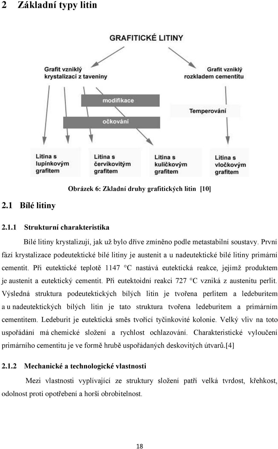 Při eutektické teplotě 1147 C nastává eutektická reakce, jejímţ produktem je austenit a eutektický cementit. Při eutektoidní reakci 727 C vzniká z austenitu perlit.