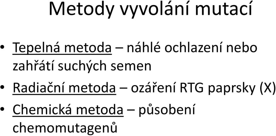 semen Radiační metoda ozáření RTG