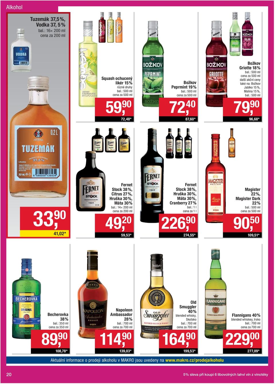 90 96,68 * 33, 90 41,02 * Fernet Stock 38 %, Citrus 27 %, Hruška 30 %, Máta 30 % bal.: 14 200 ml cena za 200 ml 49, 20 59,53 * Fernet Stock 38 %, Hruška 30 %, Máta 30 %, Cranberry 27 % bal.