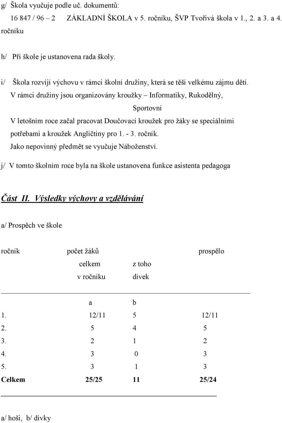 V rámci družiny jsou organizovány kroužky Informatiky, Rukodělný, Sportovní V letošním roce začal pracovat Doučovací kroužek pro žáky se speciálními potřebami a kroužek Angličtiny pro 1. - 3.