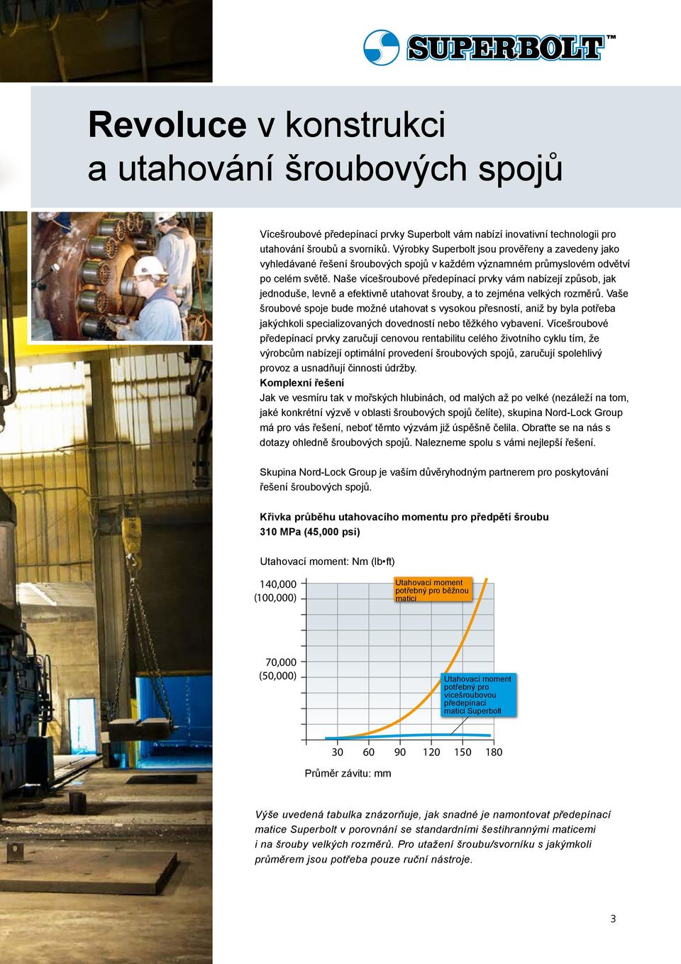 Naše vícešroubové předepínací prvky vám nabízejí způsob, jak jednoduše, levně a efektivně utahovat šrouby, a to zejména velkých rozměrů.