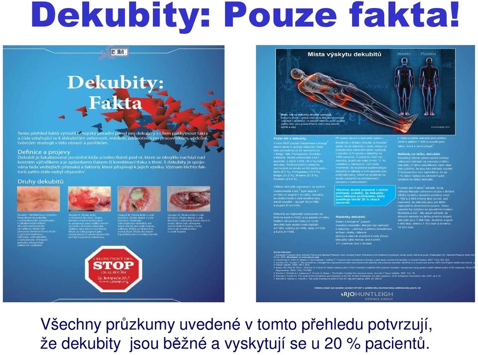 přehledu potvrzují, že dekubity