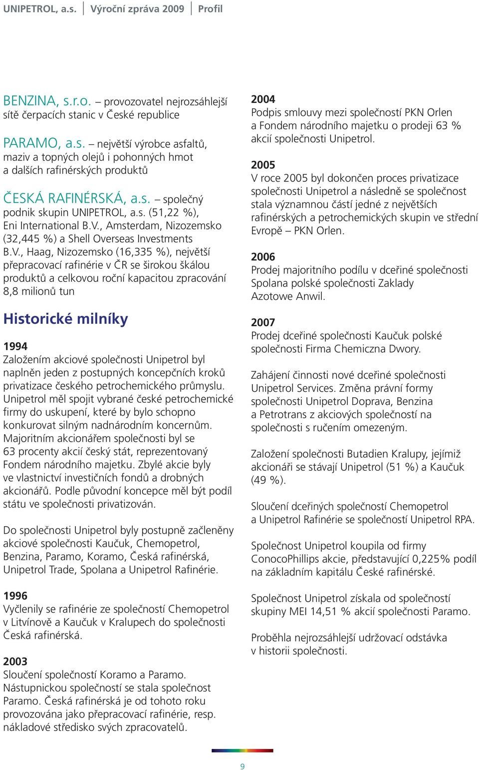 , Amsterdam, Nizozemsko (32,445 %) a Shell verseas Investments.V.