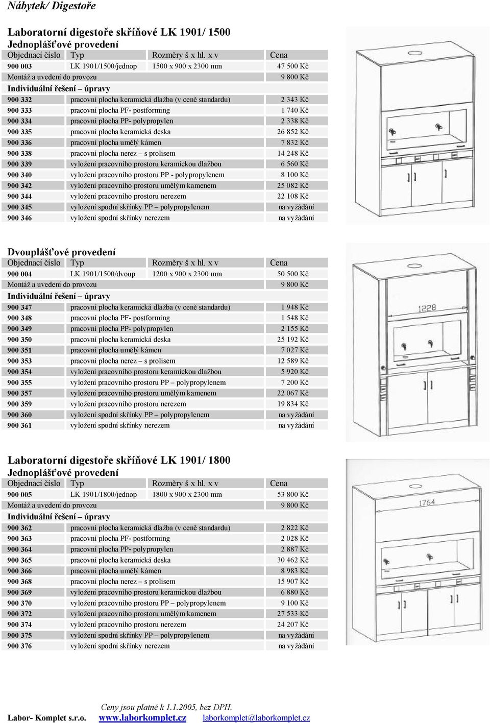 s prolisem 14 248 Kč 900 339 vyložení pracovního prostoru keramickou dlažbou 6 560 Kč 900 340 vyložení pracovního prostoru PP - polypropylenem 8 100 Kč 900 342 vyložení pracovního prostoru umělým