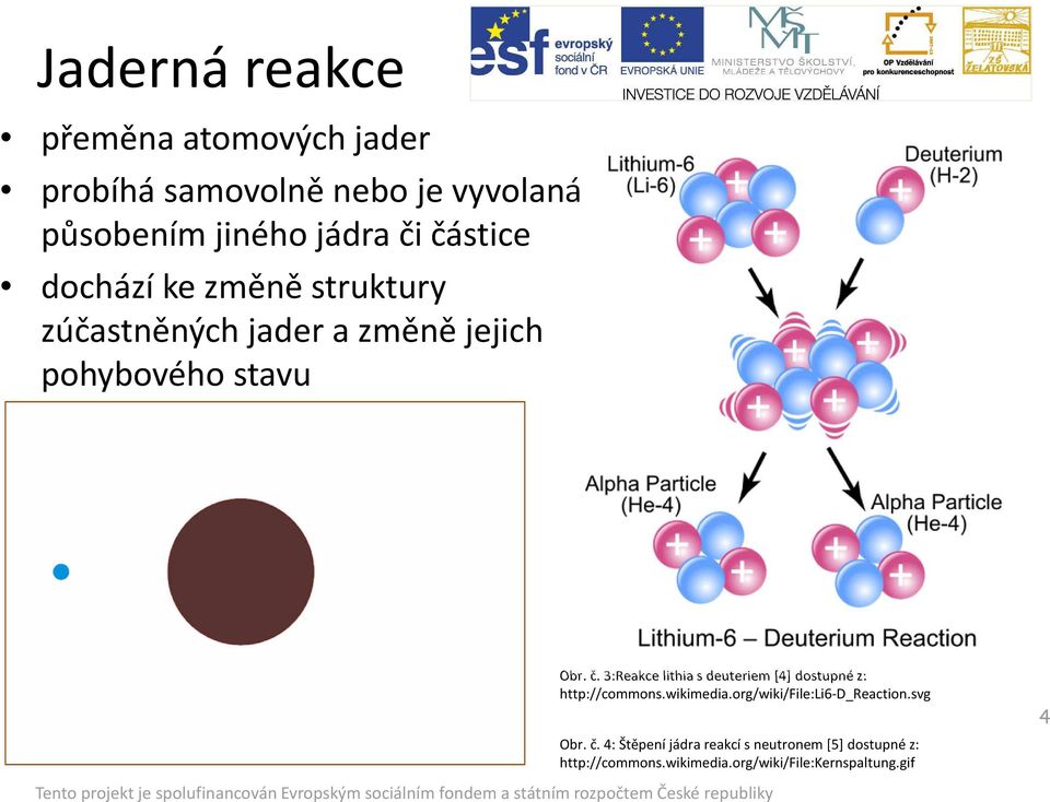 3:Reakce lithia s deuteriem [4] dostupné z: http://commons.wikimedia.org/wiki/file:li6-d_reaction.