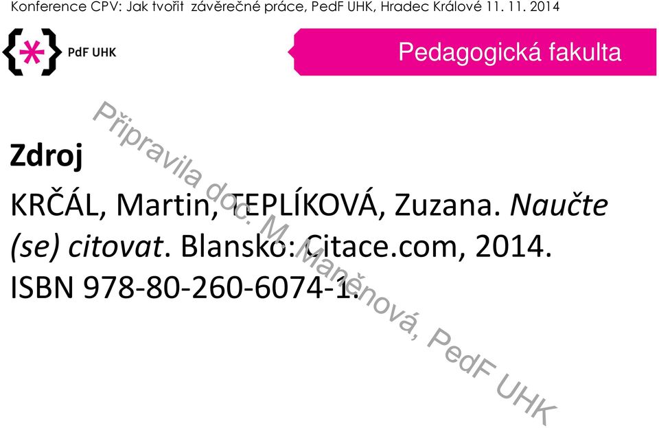 Naučte (se) citovat.