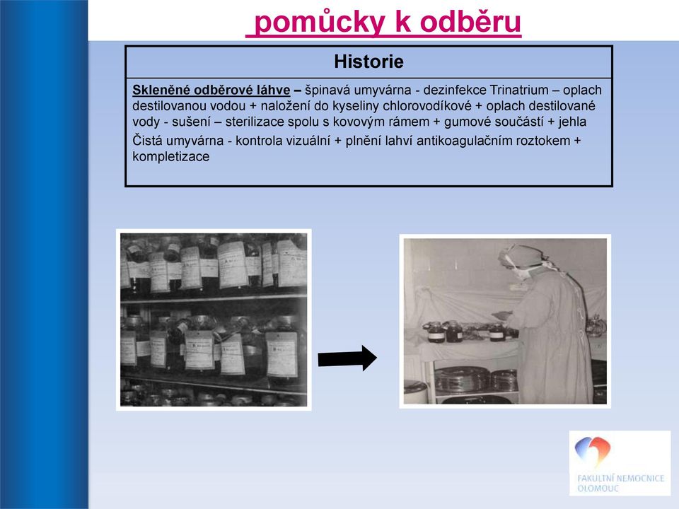 destilované vody - sušení sterilizace spolu s kovovým rámem + gumové součástí +