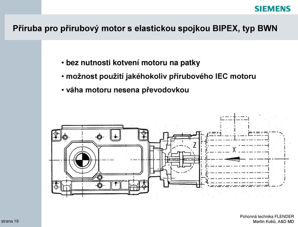 možnost použití jakéhokoliv přírubového IEC motoru