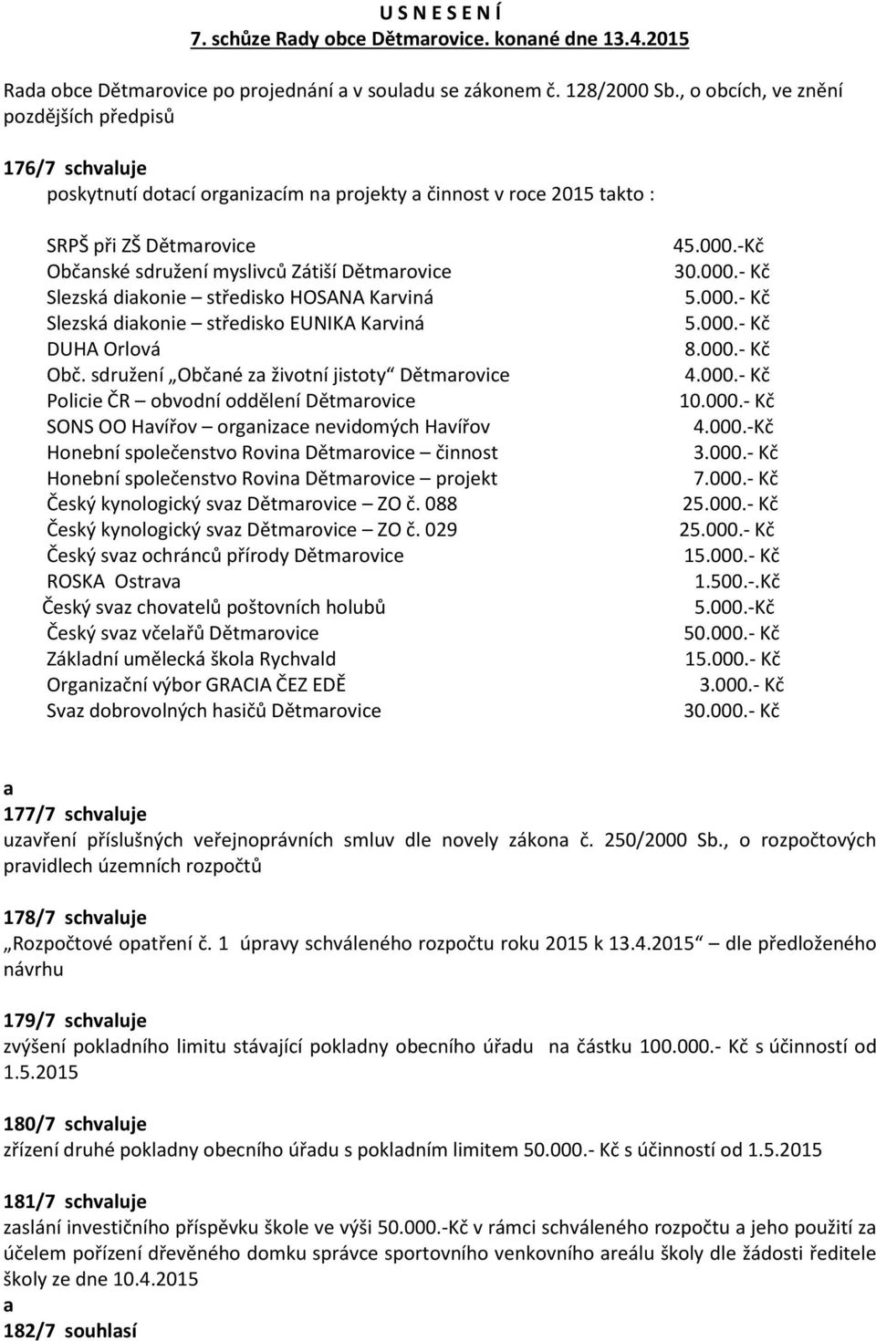 dikonie středisko HOSANA Krviná Slezská dikonie středisko EUNIKA Krviná DUHA Orlová Obč.