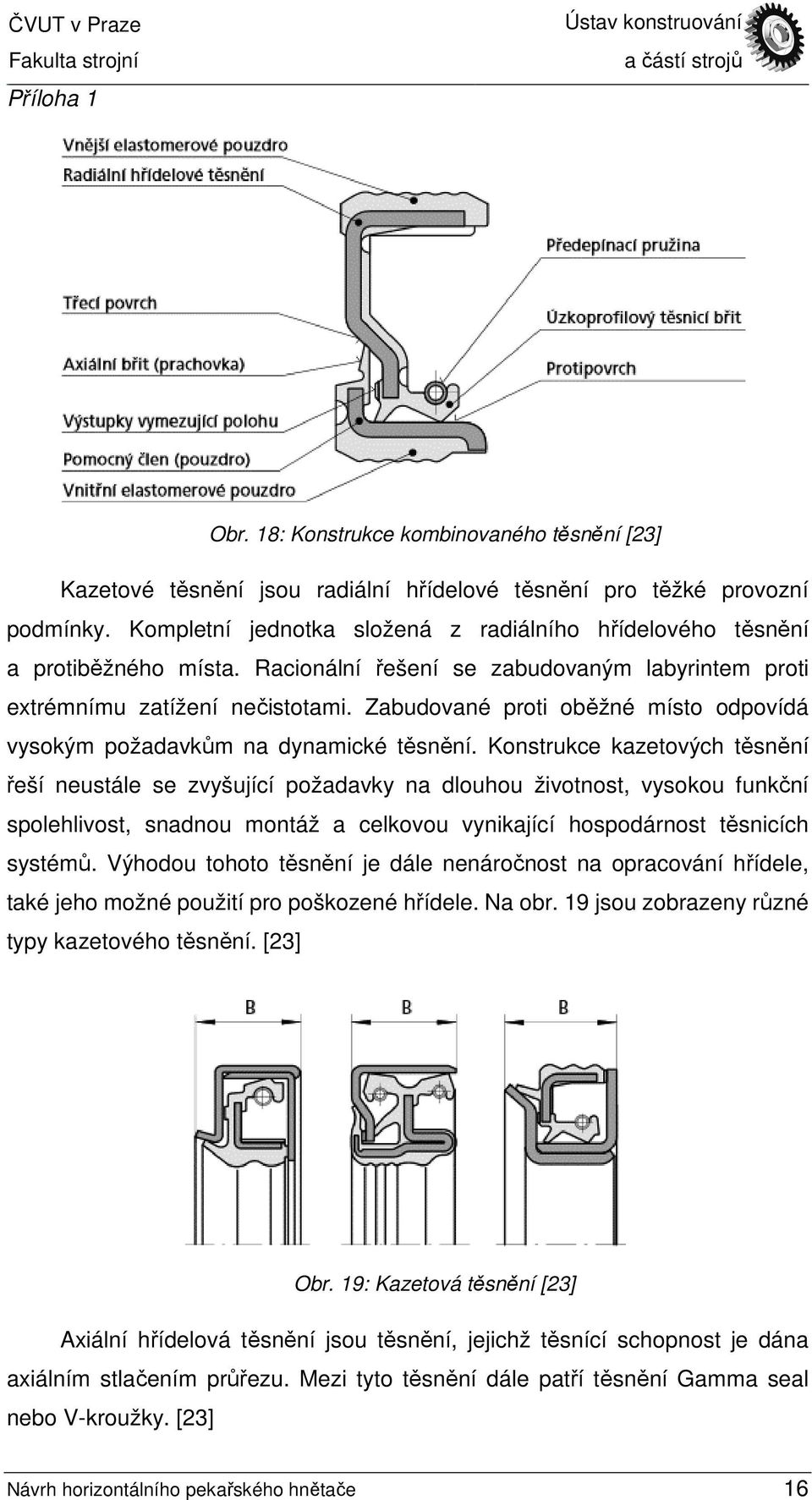 Zabudované proti oběžné místo odpovídá vysokým požadavkům na dynamické těsnění.