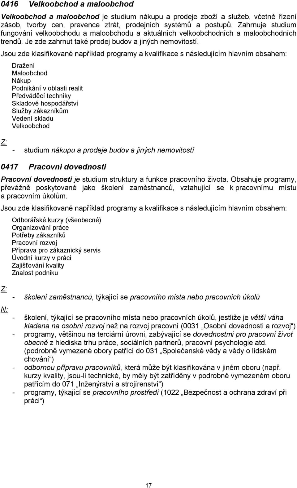 Dražení Maloobchod Nákup Podnikání v oblasti realit Předváděcí techniky Skladové hospodářství Služby zákazníkům Vedení skladu Velkoobchod - studium nákupu a prodeje budov a jiných nemovitostí 0417