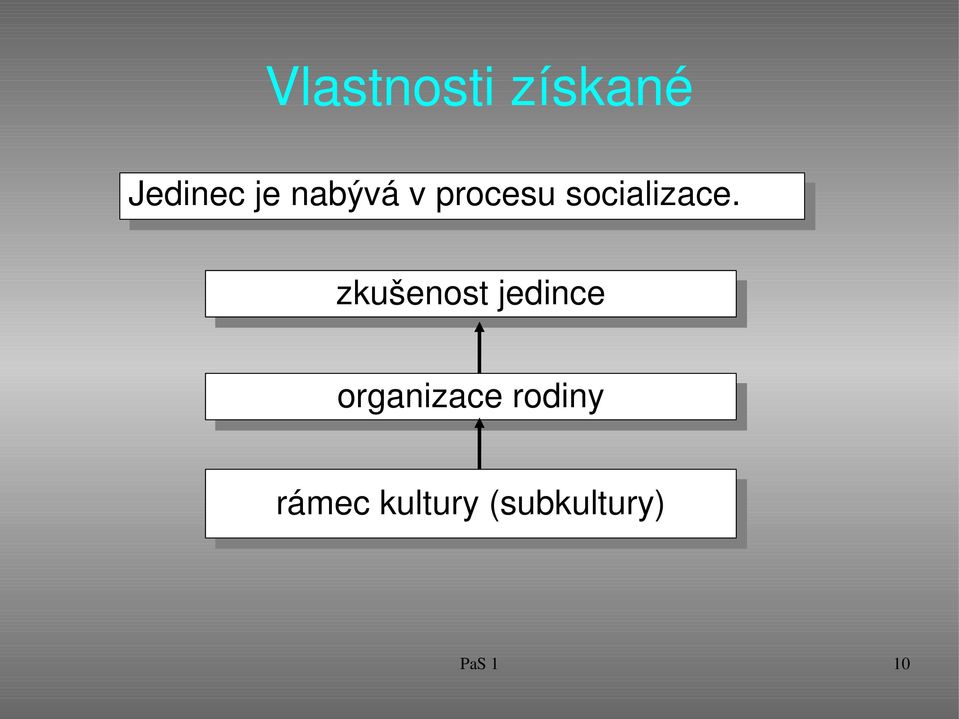 zkušenost jedince organizace