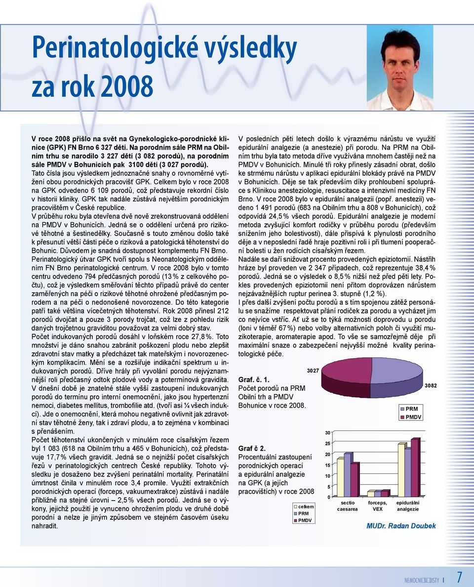 Tato čísla jsou výsledkem jednoznačné snahy o rovnoměrné vytížení obou porodnických pracovišť GPK.