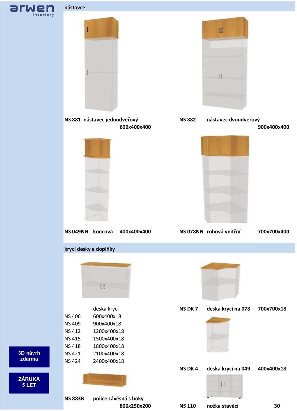 424 NS 883B deska krycí NS DK 7 deska krycí na 078 700x700x18 600x400x18 900x400x18 1200x400x18 1500x400x18