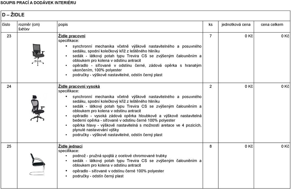 područky - výškově nastavitelné, odstín černý plast 7 24 Židle pracovní vysoká synchronní mechanika včetně výškově nastavitelného a posuvného sedáku, spodní kolečkový kříž z leštěného hliníku sedák -