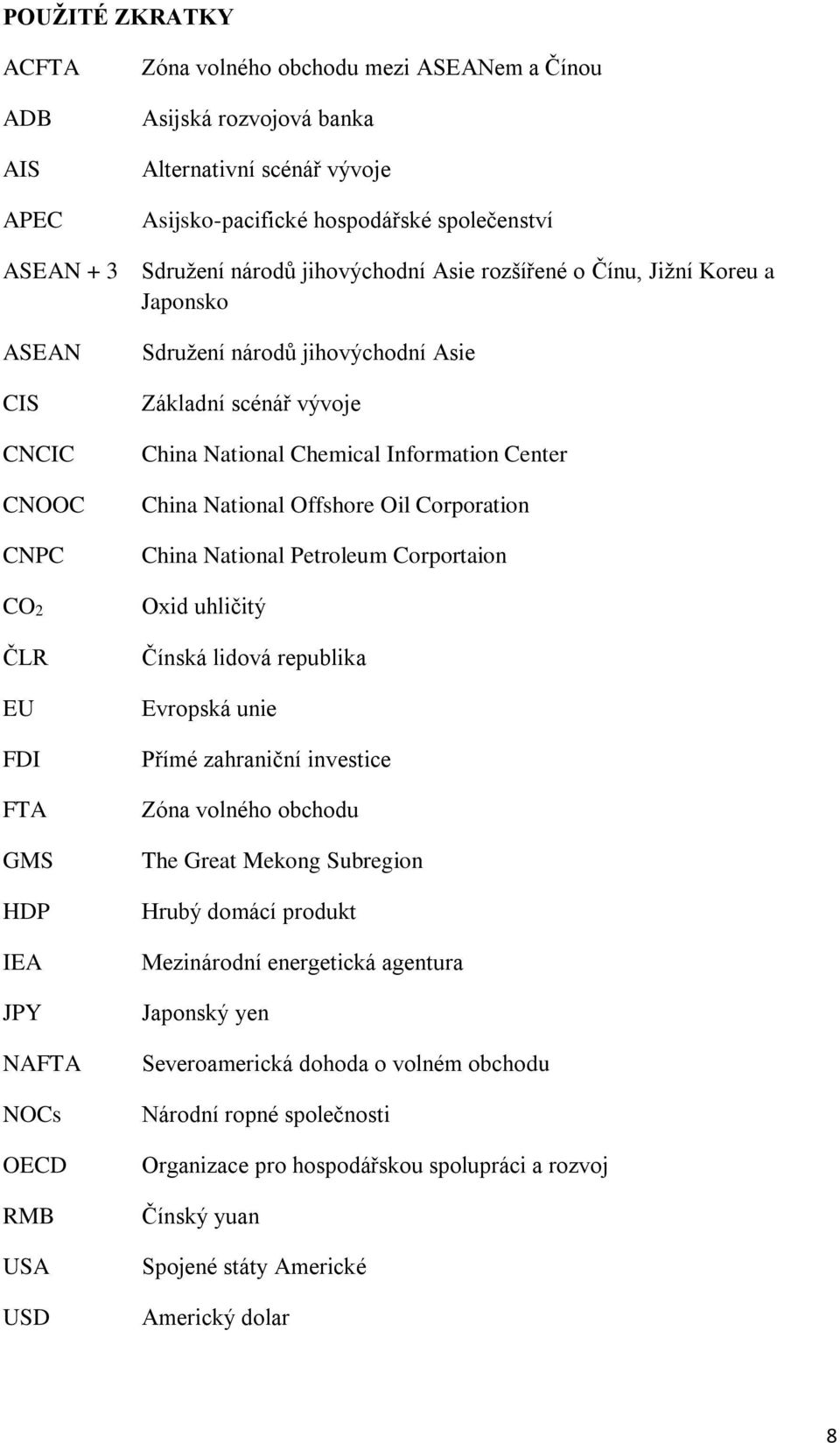 vývoje China National Chemical Information Center China National Offshore Oil Corporation China National Petroleum Corportaion Oxid uhličitý Čínská lidová republika Evropská unie Přímé zahraniční