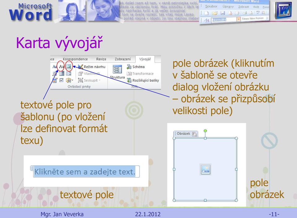 šabloně se otevře dialog vložení obrázku obrázek se
