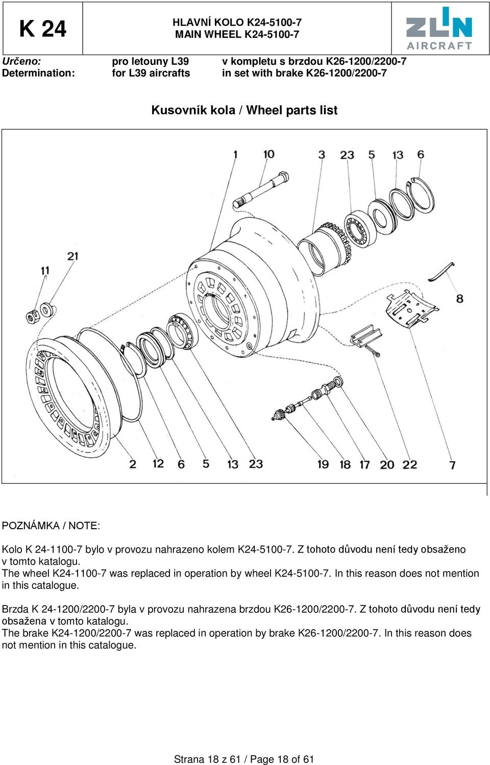 The wheel K24-1100-7 was replaced in operation by wheel K24-5100-7. In this reason does not mention in this catalogue.