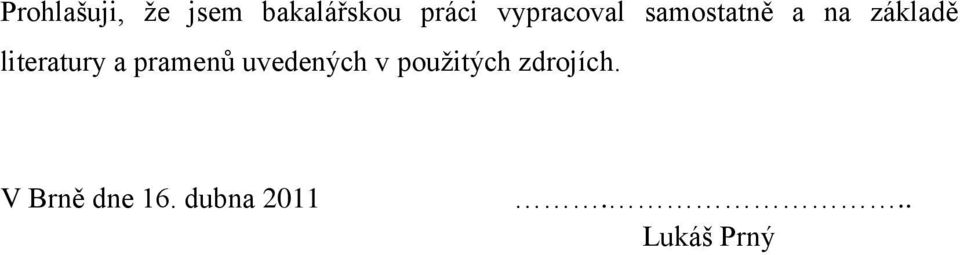 literatury a pramenů uvedených v