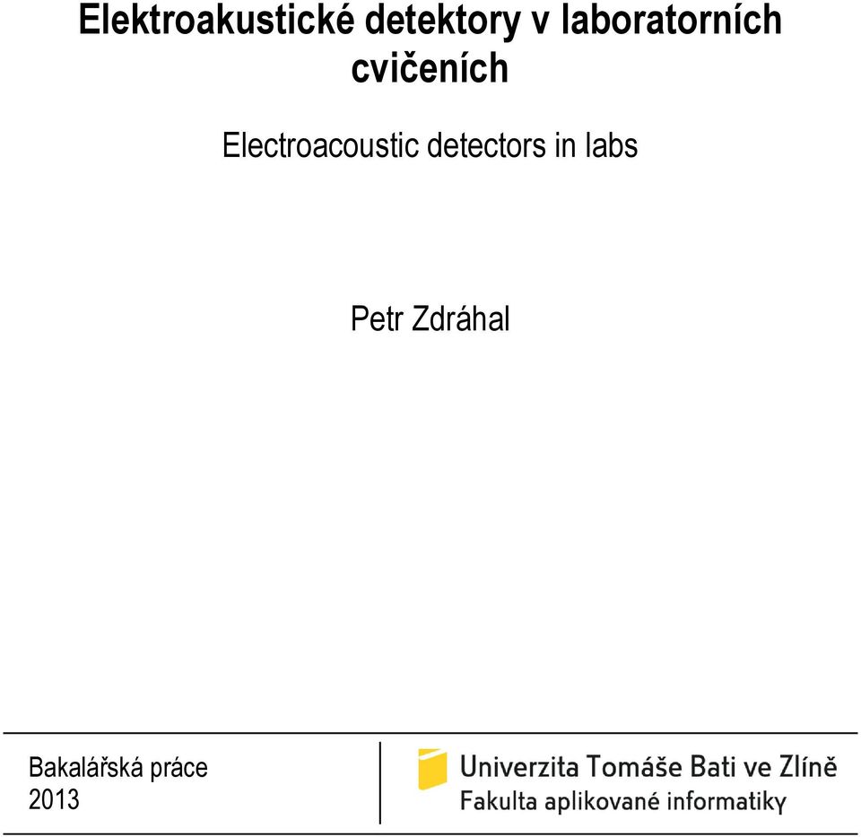 Electroacoustic detectors in