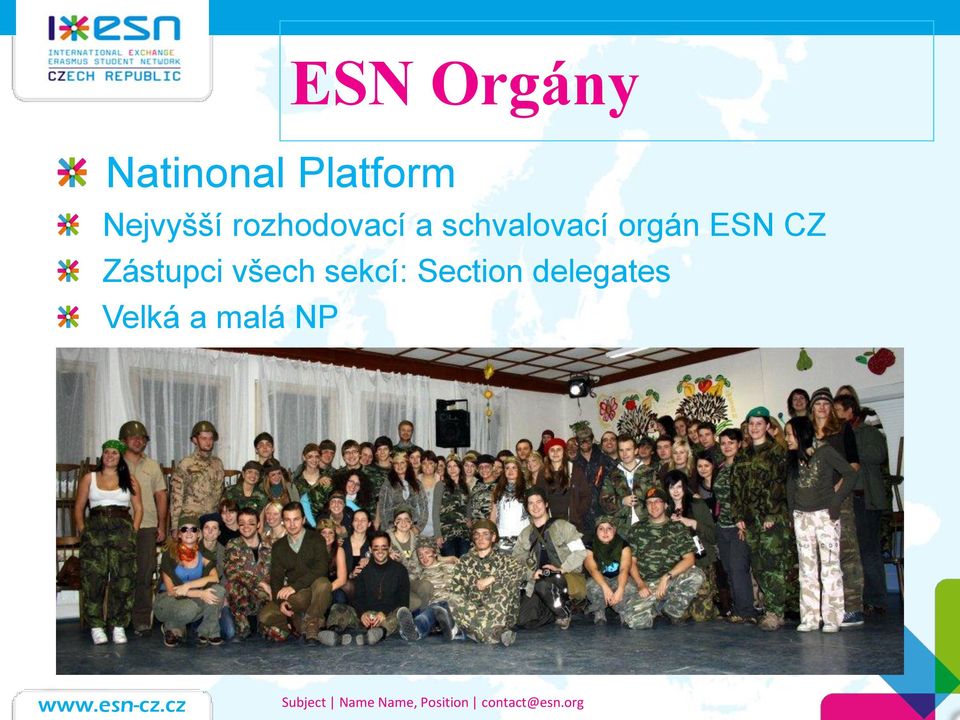 schvalovací orgán ESN CZ Zástupci