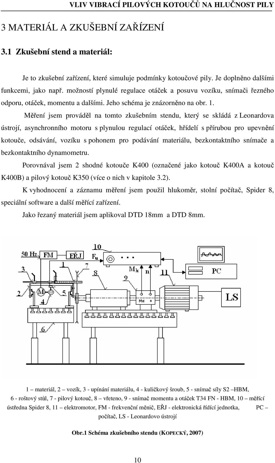Měření jsem prováděl na tomto zkušebním stendu, který se skládá z Leonardova ústrojí, asynchronního motoru s plynulou regulací otáček, hřídelí s přírubou pro upevnění kotouče, odsávání, vozíku s