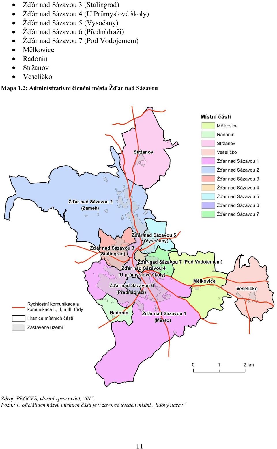 Stržanov Veselíčko Mapa 1.