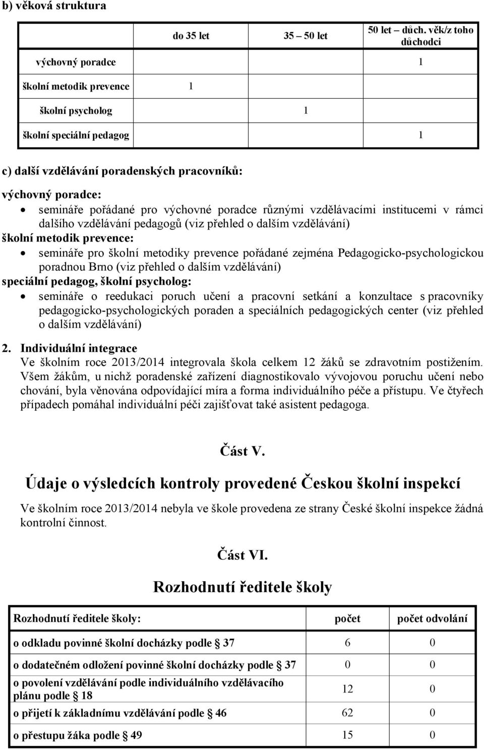 výchovné poradce různými vzdělávacími institucemi v rámci dalšího vzdělávání pedagogů (viz přehled o dalším vzdělávání) školní metodik prevence: semináře pro školní metodiky prevence pořádané zejména