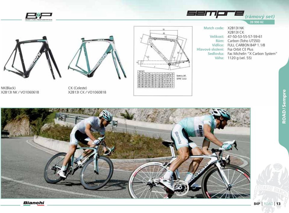 1/8 Fsa Orbit CE Plus Fac Michelin X Carbon System 1120 g (vel.