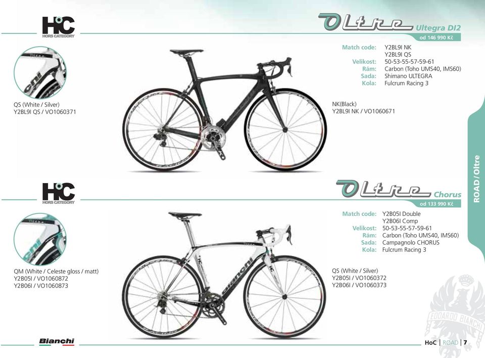 Y2B06I Comp 50-53-55-57-59-61 Carbon (Toho UMS40, IMS60) Campagnolo CHORUS Fulcrum Racing 3 ROAD / Oltre QM (White /