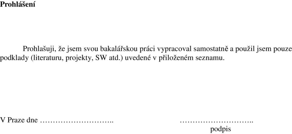 podlady (literatr, projety, SW atd.