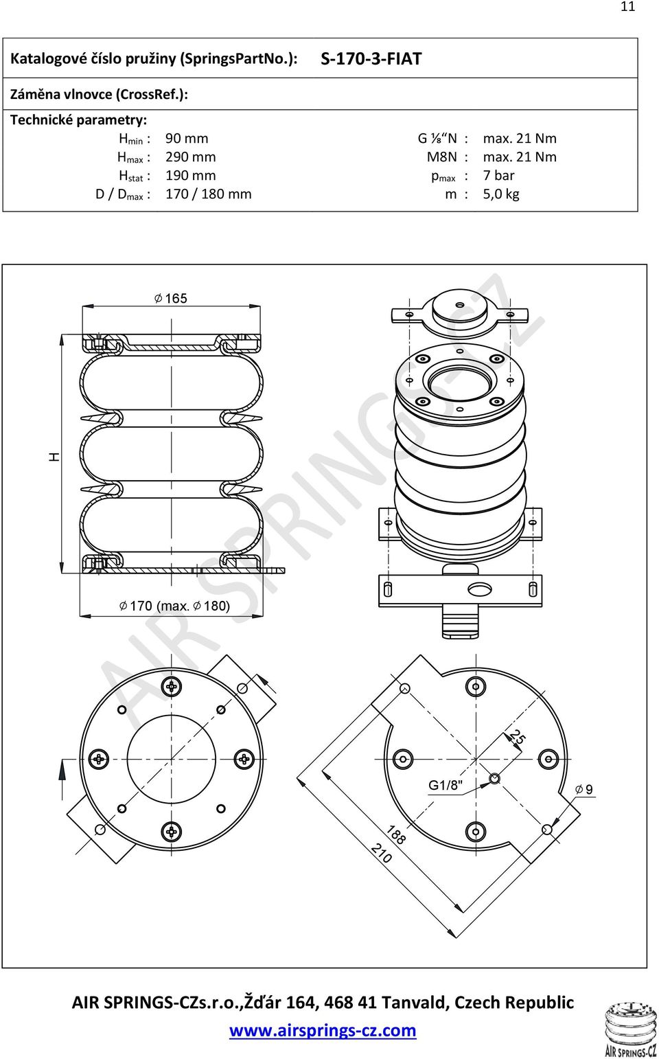 21 Nm max : 290 mm M8N : max.