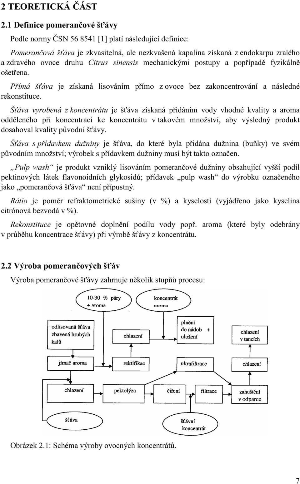 Citrus sinensis mechanickými postupy a popřípadě fyzikálně ošetřena. Přímá šťáva je získaná lisováním přímo z ovoce bez zakoncentrování a následné rekonstituce.