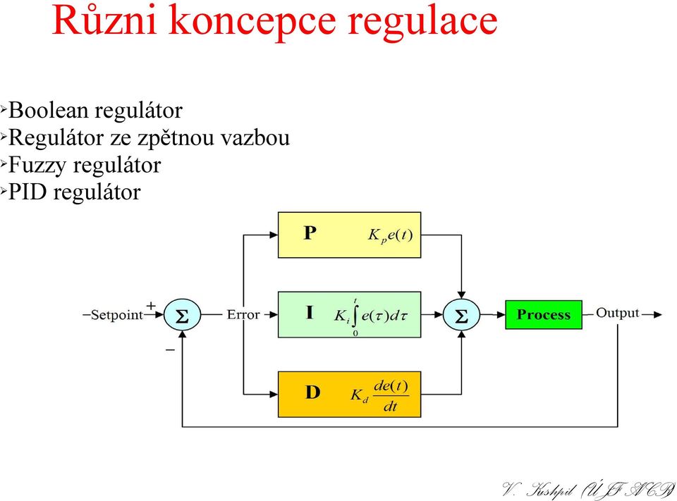 Regulátor ze zpětnou