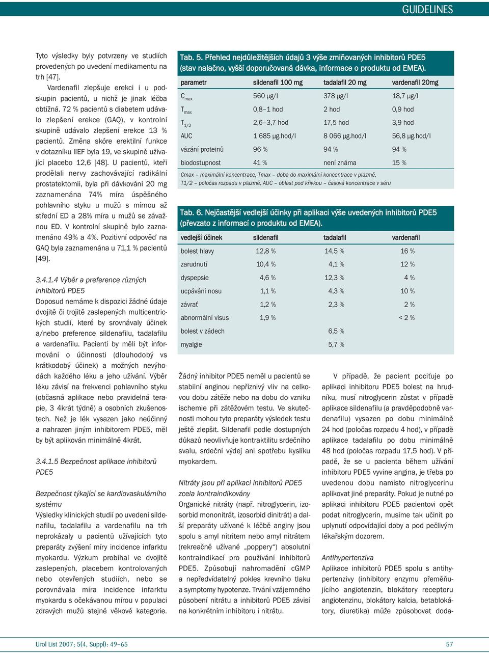 Změna skóre erektilní funkce v dotazníku IIEF byla 19, ve skupině užívající placebo 12,6 [48].